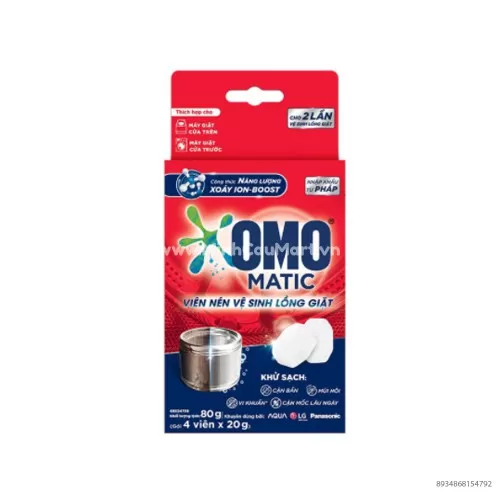 Omo Viên Nén Vệ Sinh Lồng Giặt 80G