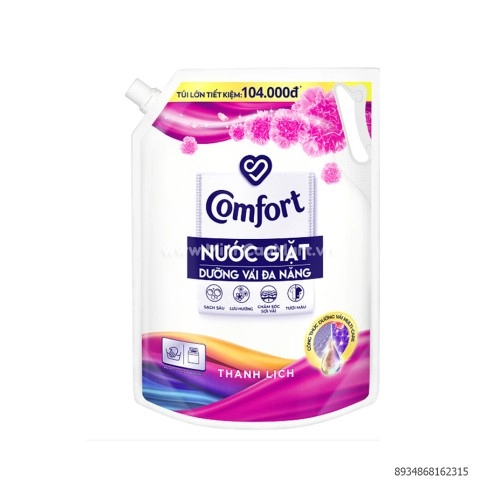Nước Giặt Dưỡng Vải Comfort Đa Chức Năng Hương thanh lịch Túi 3.6kg