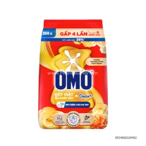 Bột giặt Omo hương Comfort tinh dầu thơm sang trọng 350g Bột giặt Omo hương Comfort tinh dầu thơm sang trọng 350g