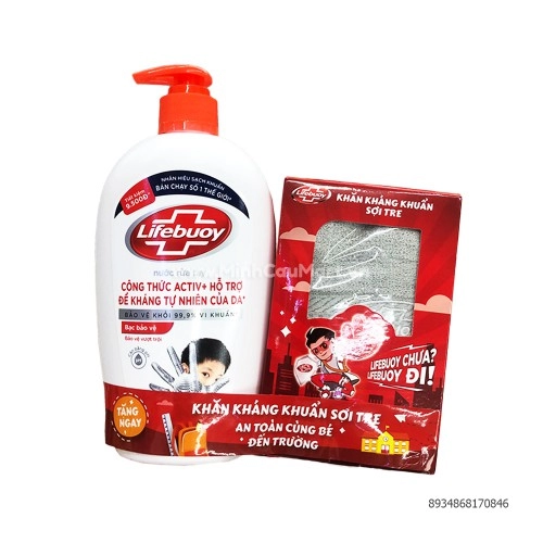 Lifebuoy NRT 450G + Khăn 