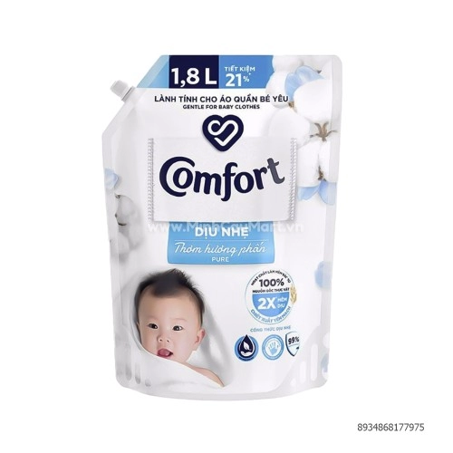 Comfort NX mềm vải dịu nhẹ thơm hương phấn 1.8L