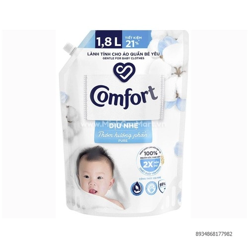 Comfor NX mềm vải dịu nhẹ thơm hương phấn 1.7l Comfor NX mềm vải dịu nhẹ thơm hương phấn 1.7l