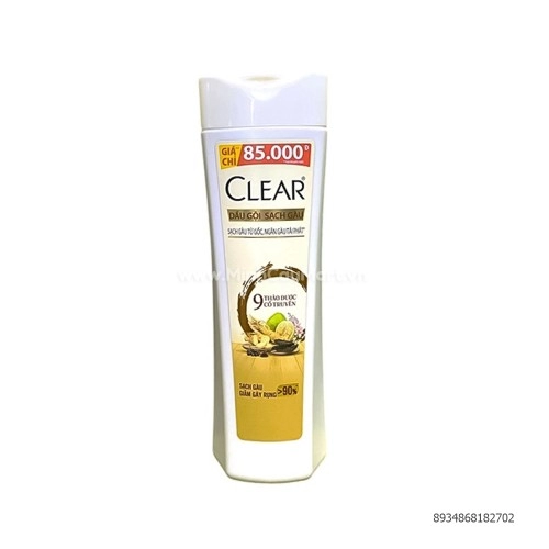 Dầu gội clear 9 thảo dược cổ truyền 340g Dầu gội clear 9 thảo dược cổ truyền 340g