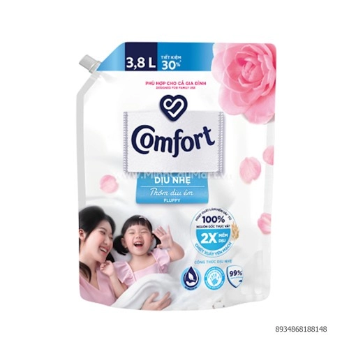 Comfort 1LX Dịu nhẹ thơm dịu êm 3L Comfort 1LX Dịu nhẹ thơm dịu êm 3L