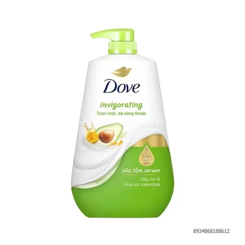 Sữa tắm Dove Invigorating dầu bơ và chiết xuất hoa cúc Calendula dưỡng da căng bóng thơm lâu 500g Sữa tắm Dove Invigorating dầu bơ và chiết xuất hoa cúc Calendula dưỡng da căng bóng thơm lâu 500g