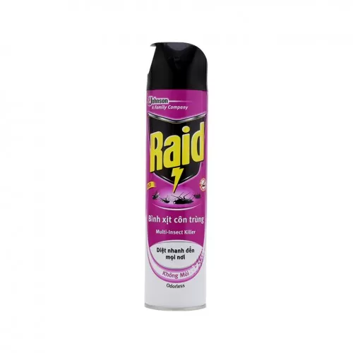 Xịt Côn Trùng Raid Không Mùi 600ml Xịt Côn Trùng Raid Không Mùi 600ml