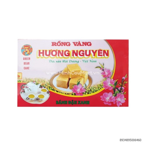 Bánh Đậu Xanh Hương Nguyên 300g Hộp Hoa Hồng  Bánh Đậu Xanh Hương Nguyên 300g Hộp Hoa Hồng