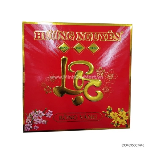 Bánh Đậu Xanh Hương Nguyên Hộp Đại Vuông Chữ Lộc  Bánh Đậu Xanh Hương Nguyên Hộp Đại Vuông Chữ Lộc