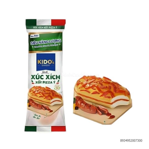 Bánh Xúc Xích Xốt Pizza Ý Kido's Bakery 55G Bánh Xúc Xích Xốt Pizza Ý Kido's Bakery 55G