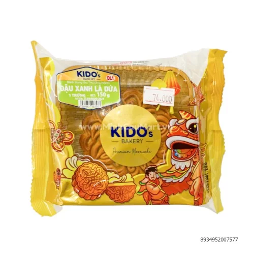Bánh nướng đậu xanh lá dứa 1 trứng 150g KiDO                
