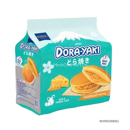 Bánh chà bông Dorayaki xốt phô mai 150g   Bánh chà bông Dorayaki xốt phô mai 150g