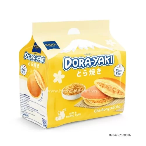 Bánh chà bông Dorayki xốt BBQ 150g Bánh chà bông Dorayki xốt BBQ 150g