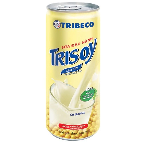 Nước Giải Khát Sữa Đậu Nành Tribeco lon 240ml Nước Giải Khát Sữa Đậu Nành Tribeco lon 240ml