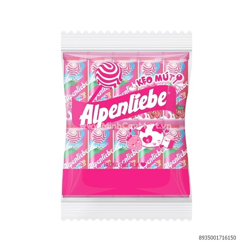 Gói 50 Que Kẹo Mút Alpenliebe Hương Dâu Kem Gói 50 Que Kẹo Mút Alpenliebe Hương Dâu Kem