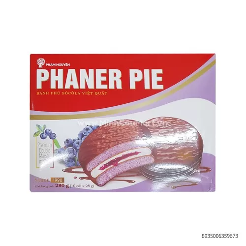 Bánh Phủ Socola Phanner Pie Phạm Nguyên Việt Quất 280g Bánh Phủ Socola Phanner Pie Phạm Nguyên Việt Quất 280g