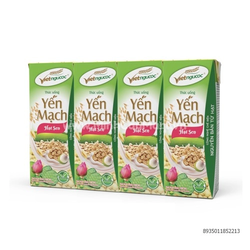 Thức uống yến mạch hạt sen Việt ngũ cốc 180ml Thức uống yến mạch hạt sen Việt ngũ cốc 180ml