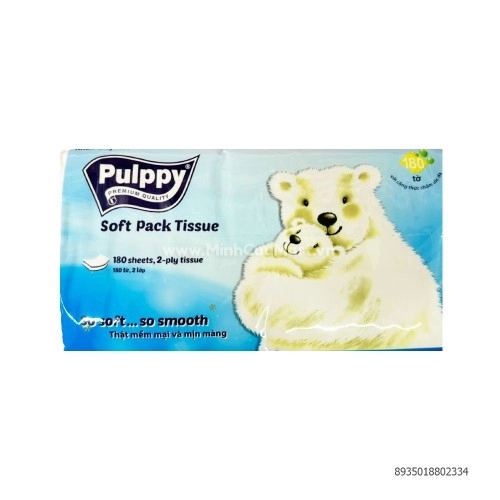 Khăn giấy rút Pulpy Polar Bear 180 tờ Khăn giấy rút Pulpy Polar Bear 180 tờ