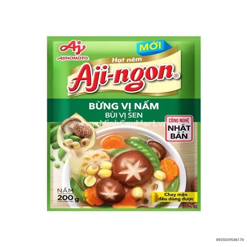 Hạt Nêm Aji- Ngon Vị Nấm Sen 200g  Hạt Nêm Aji- Ngon Vị Nấm Sen 200g