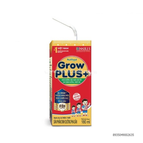 Sữa bột pha sẵn Nutifood Grow Plus+ Cho Trẻ Suy dinh dưỡng, thấp còi cho bé từ 1 tuổi 180ml Sữa bột pha sẵn Nutifood Grow Plus+ Cho Trẻ Suy dinh dưỡng, thấp còi cho bé từ 1 tuổi 180ml