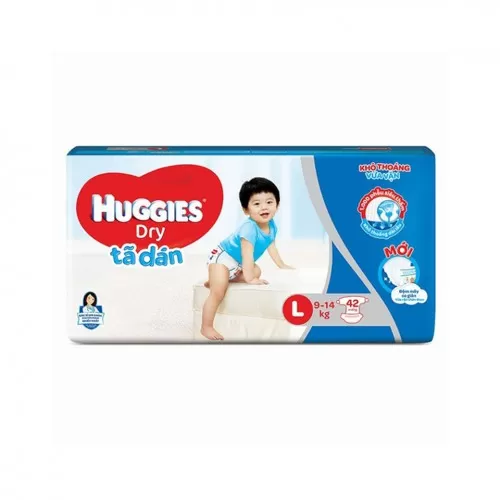 Tã dán Huggies L42 miếng 9-14kg