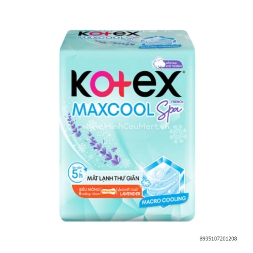 Băng Vệ Sinh Kotex MaxCool French Spa Không Cánh 8 Miếng Băng Vệ Sinh Kotex MaxCool French Spa Không Cánh 8 Miếng