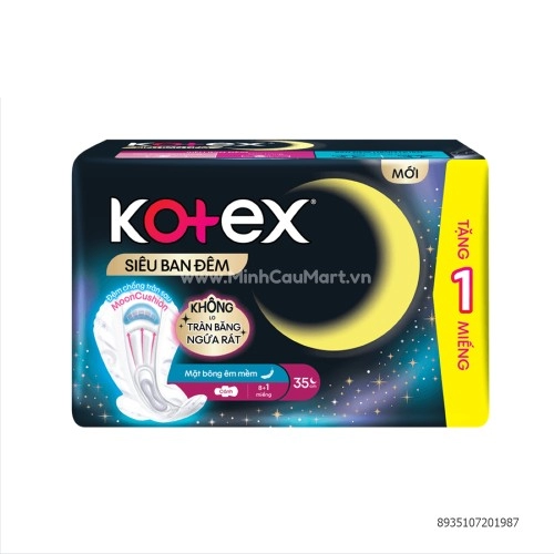BVS Kotex siêu ban đêm 35cm 8+1 M BVS Kotex siêu ban đêm 35cm 8+1 M
