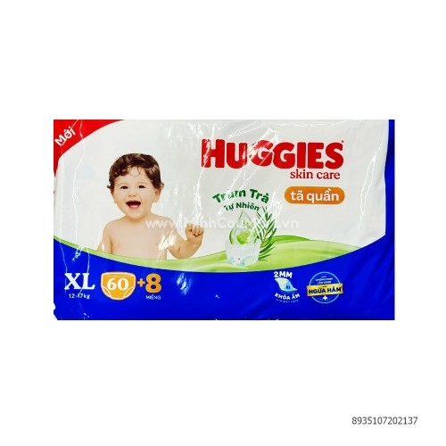 TÃ QUẦN HUGGIES XL60 TÃ QUẦN HUGGIES XL60
