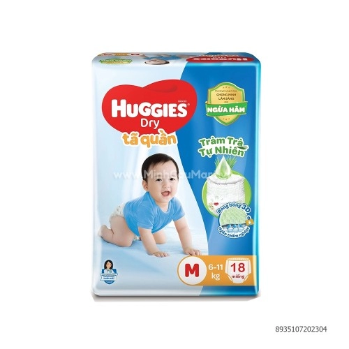 Tã quần Huggies Dry M18 ( 6-11kg) Tã quần Huggies Dry M18 ( 6-11kg)