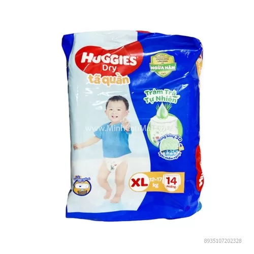 Tã quần Huggies Skin Care XL14 (12-17kg) Tã quần Huggies Skin Care XL14 (12-17kg)
