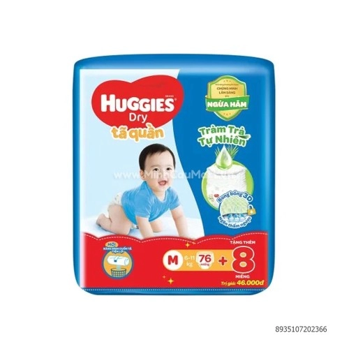 Tã quần Huggies Dry M76+8M (6-11kg) Tã quần Huggies Dry M76+8M (6-11kg)