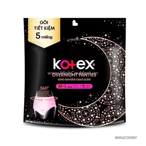 BVS Kotex ban đêm quần 5M cỡ M/L
