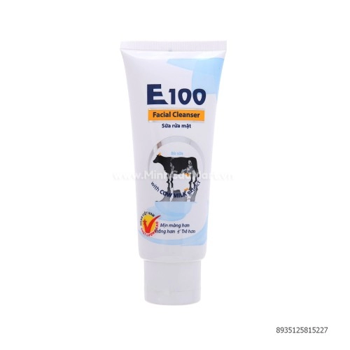Sữa rửa mặt E100 sữa bò tươi 80ml Sữa rửa mặt E100 sữa bò tươi 80ml