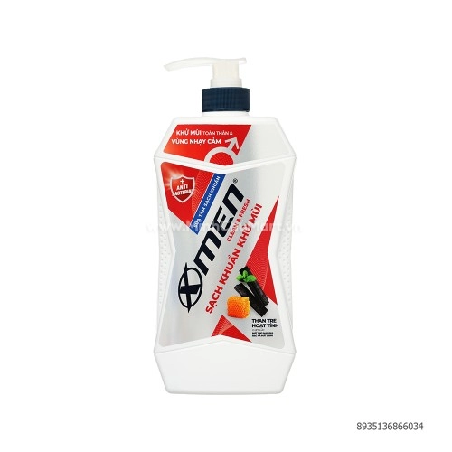 Sữa tắm sạch khuẩn X-Men Clean & Fresh than tre hoạt tính 630g Sữa tắm sạch khuẩn X-Men Clean & Fresh than tre hoạt tính 630g