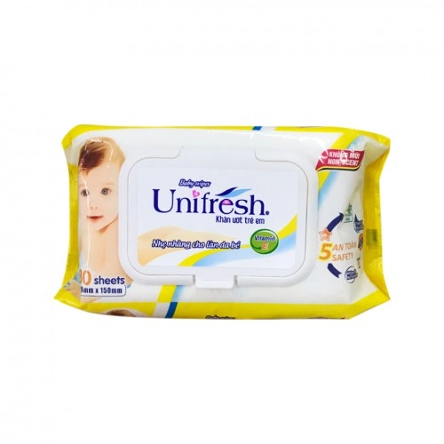 Khăn ướt Trẻ em vitamin E 80X24