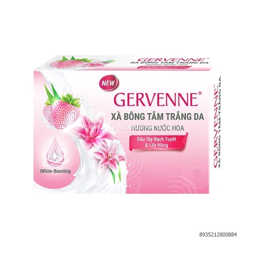 Xà Bông Gervenne Hương Dâu Tây Bạch Tuyết & Hoa Lily Hồng 90Gr Xà Bông Gervenne Hương Dâu Tây Bạch Tuyết & Hoa Lily Hồng 90Gr