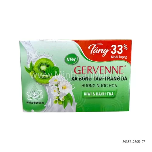 Xà Bông Tắm Gervenne Hương Nước Hoa Kiwi & Bạch Trà 90g