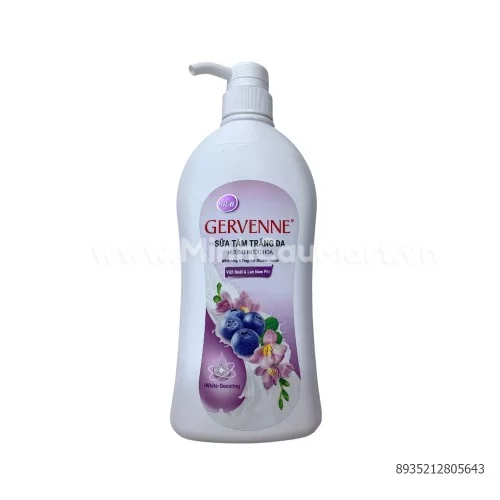 Sữa Tắm Trắng Da Hoa Ly Tím Gervenne 450g 