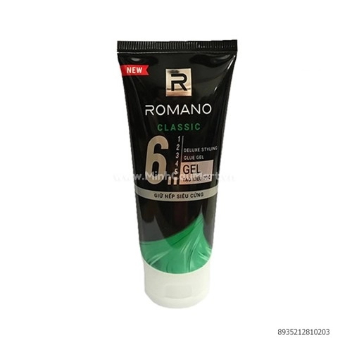 Gel tạo kiểu tóc giữ nếp siêu cứng Romano Classic 6 Deluxe Styling Glue 150g Gel tạo kiểu tóc giữ nếp siêu cứng Romano Classic 6 Deluxe Styling Glue 150g