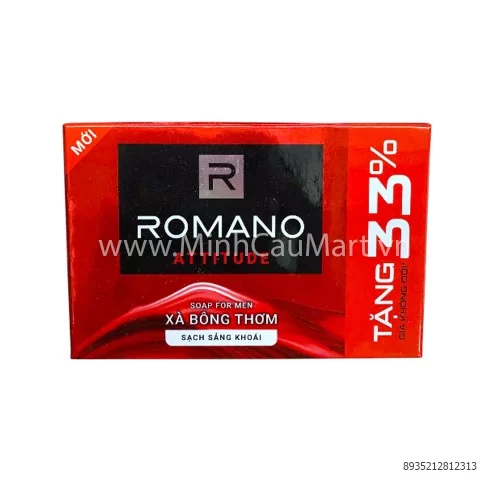 Xà Bông Romano Gentleman Sạch Sảng Khoái 90g ( Màu Đỏ)