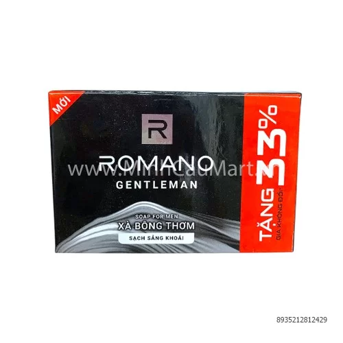 Xà Bông Romano Gentleman Sạch Sảng Khoái 90g ( Màu đen)