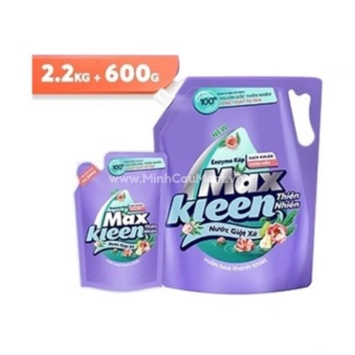Maxkleen Nước Giặt Xả Cửa Trước 2.2kg + NLS 600G Maxkleen Nước Giặt Xả Cửa Trước 2.2kg + NLS 600G