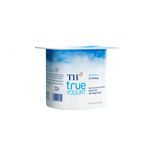 Sữa chua ăn TH true milk có đường 100g Sữa chua ăn TH true milk có đường 100g