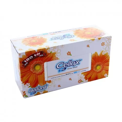 Giấy ăn cellox hộp hoa cúc không mùi 180 tờ 