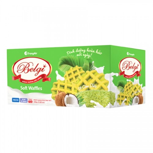 Bánh xốp trứng Tràng An Begi mềm hở 336g cốm dừa 