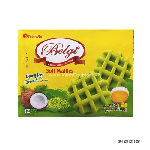Bánh Trứng Sữa Mềm Belgi Cốm Dừa 276Gr Bánh Trứng Sữa Mềm Belgi Cốm Dừa 276Gr