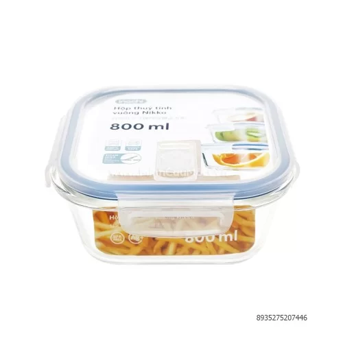 Hộp TT vuông Nikko 800ML                                                                                                                                                                                                                                   Hộp TT vuông Nikko 800ML