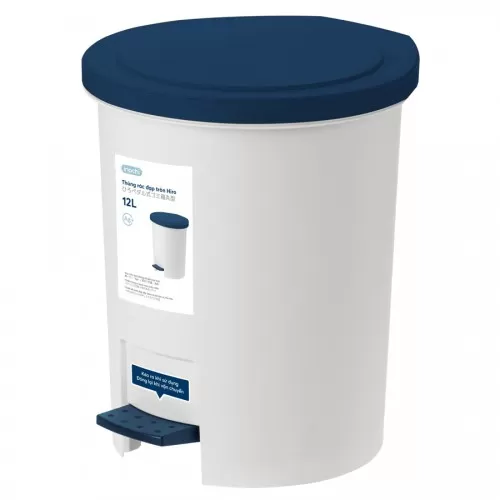 Thùng rác đạp tròn kháng khuẩn, khử mùi 12L THRT12L  Thùng rác đạp tròn kháng khuẩn, khử mùi 12L THRT12L