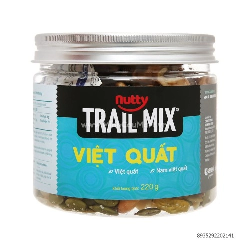 Hạt Trailmix Việt Quất Nutty Hộp 220g 