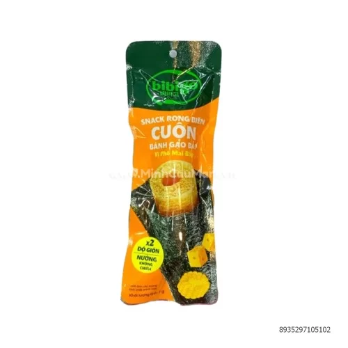 Snack rong biển cuộn Bibigo vị phô mai ngô 4G Snack rong biển cuộn Bibigo vị phô mai ngô 4G