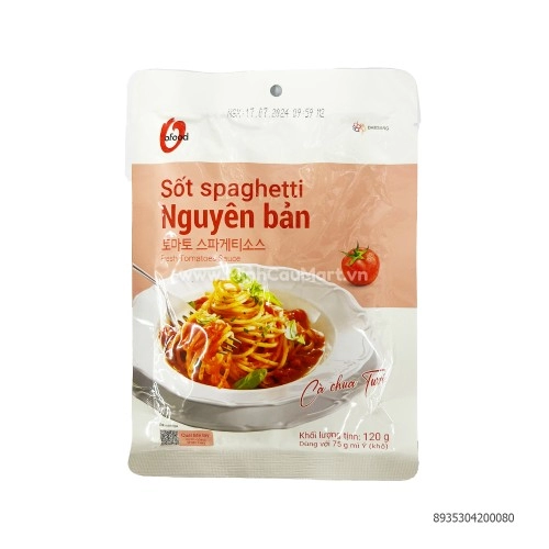 Sốt Spaghetti O'Food Vị Nguyên Bản 120G Sốt Spaghetti O'Food Vị Nguyên Bản 120G